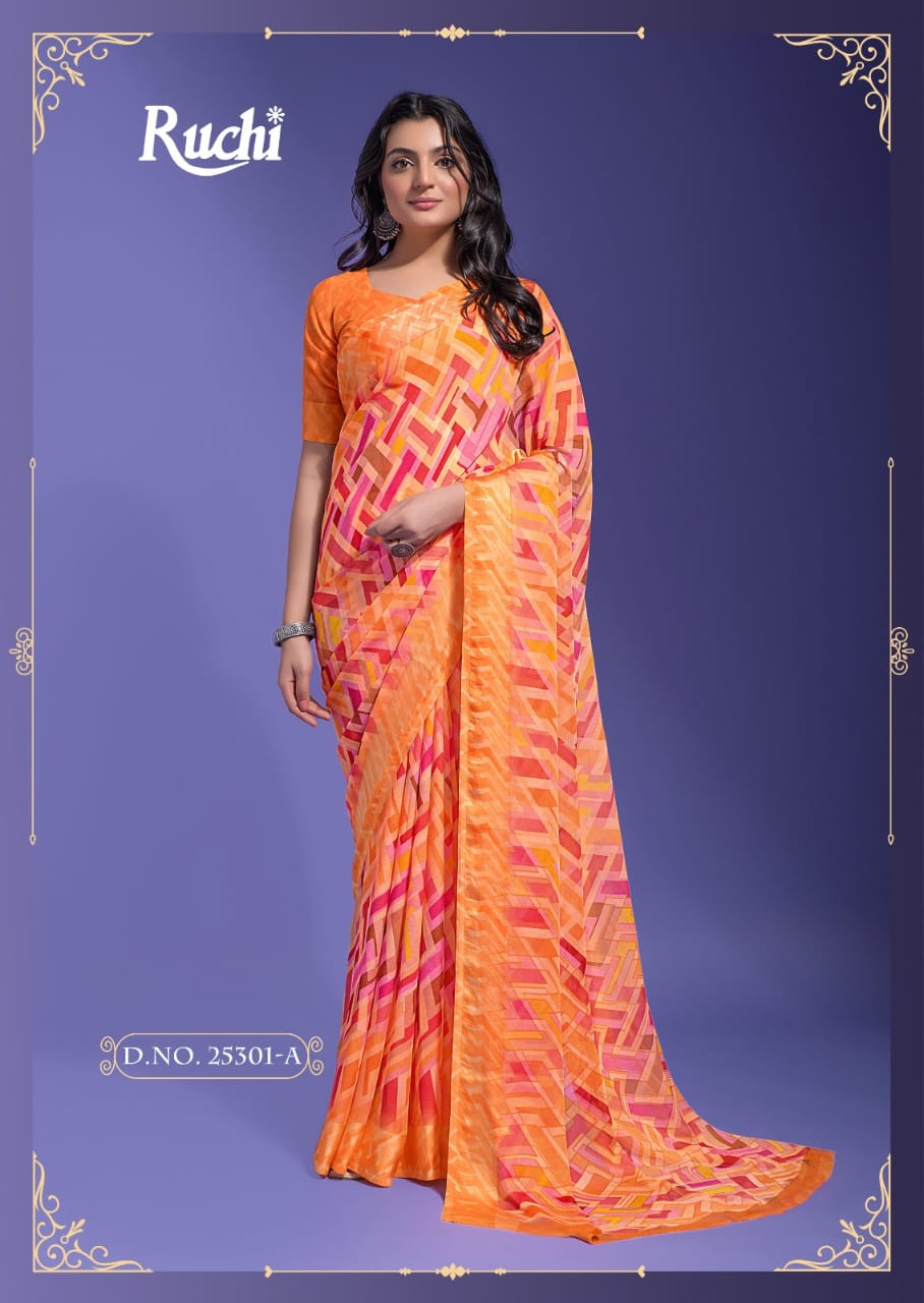 Ruchi Cherry 35 Soft Chiffon Printed Saree Catalog